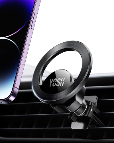 YOSH Mag-Safe Autohalterung, Universal Magnetische Handyhalter Auto, 360° drehbare Lüftung KFZ Handyhalter Auto für iPhone 15 14 13 12 Pro Max Magsafe-Hüllen Smartphone von YOSH