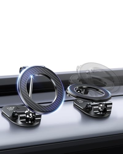 YOSH Mag-Safe Autohalterung Armaturenbrett, Magnet Auto-Telefonhalterung für BMW Mecedes Tesla für iPhone 15/14/13/12 Serie & Mag-Safe Handyhüllen, mit stärkster Haftung von YOSH