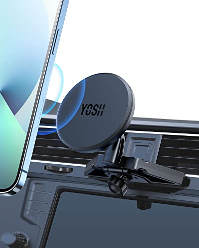 YOSH Mag-Safe Handyhalterung Auto für CD Schlitz, Magnetische Handyhalterung Auto für iPhone 15/14/13/12 Serie & Mag-Safe Hüllen, 360°drehbare Handyhalterung, kompatibel für Auto-CD-Schacht von YOSH