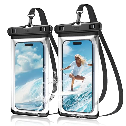 YOSH wasserdichte Handyhülle [2 Stück], IPX8 Unterwasser Handyhülle, Waterproof Phone Case Wasserfeste Handytasche für iPhone 16 15 14 13 Pro Max Plus Samsung S24 S23 S22 S21 Ultra bis zu 7,2 Zoll von YOSH