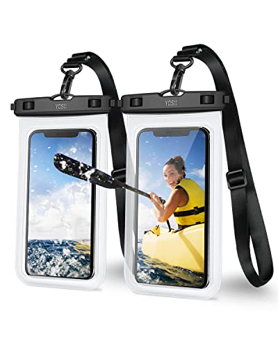 YOSH wasserdichte Handyhülle - [2 Stück/6,8 Zoll] IPX8 Unterwasser Handyhülle mit Verstellbares Schlüsselband, Wasserfeste Handytasche für iPhone 15 14 13 12 11 Pro XS Samsung S23 S22 Xiaomi Huawei von YOSH