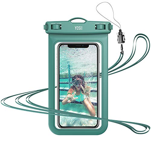 YOSH wasserdichte Handyhülle 6,8 Zoll, IPX8 Wasserfeste Handyhülle für Schwimmen, Unterwasser Handyhülle fürs iPhone 15 14 13 12 11 Pro XR XS Samsung Galaxy S23 S22 S21 Xiaomi Huawei [Grün] von YOSH