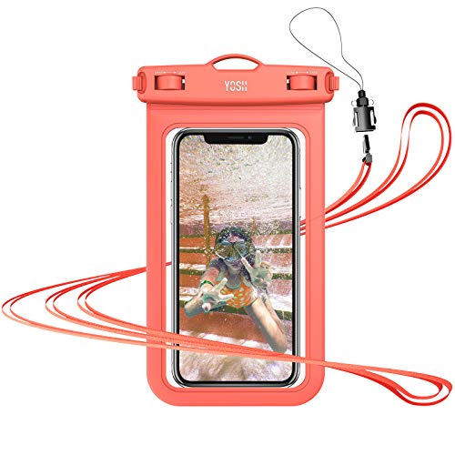 YOSH Orange wasserdichte Handyhülle, 6,8 Zoll IPX8 Unterwasser Handyhülle, Wasserfeste Handytasche Waterproof Phone Case für iPhone 16 15 14 13 12 11 Pro XS XR SE Samsung S24 S23 S22 Xiaomi Huawei von YOSH