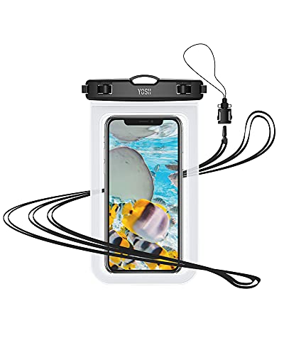 YOSH wasserdichte Handyhülle Unterwasser Handyhülle Wasserfeste Handytasche Handy Wasserschutzhülle Schwimmen fürs iPhone 15 14 13 12 11 Pro XS XR X Samsung Galaxy S23 S22 Huawei Xiaomi bis zu 7 Zoll von YOSH