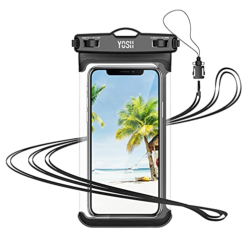 YOSH wasserdichte Handyhülle mit Seitentasten Nahtloses Design, Kristallklar Wasserfeste Handytasche für Schwimmen Baden, IPX8 Unterwasser Handyhülle Kompatibel für iPhone, Samsung, Huawei, Xiaomi von YOSH