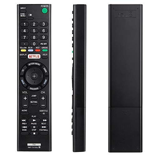 YOSUN RMT-TX100U Universal-Fernbedienung für Sony-TV-Fernbedienung, für alle Sony Bravia LCD LED HD Smart TVs, mit Netflix-Tasten von YOSUN