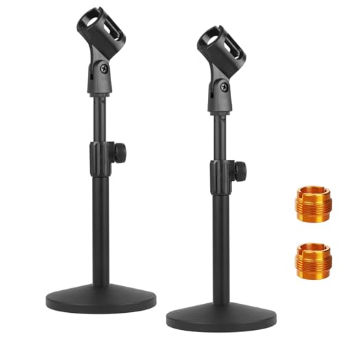 YOUEON 2er Pack Tischmikrofonständer mit Mikrofonklammer, verstellbarer Mikrofonständer Tischmikrofonständer für Snowball, Spark, andere Mikrofone, 2 Metallschraubenadapter YOUEON 2er Pack Tischmikrofonständer mit Mikrofonklammer, verstellbarer Mikrofonständer Tischmikrofonständer für Snowball, Spark, andere Mikrofone, 2 Metallschraubenadapter von YOUEON