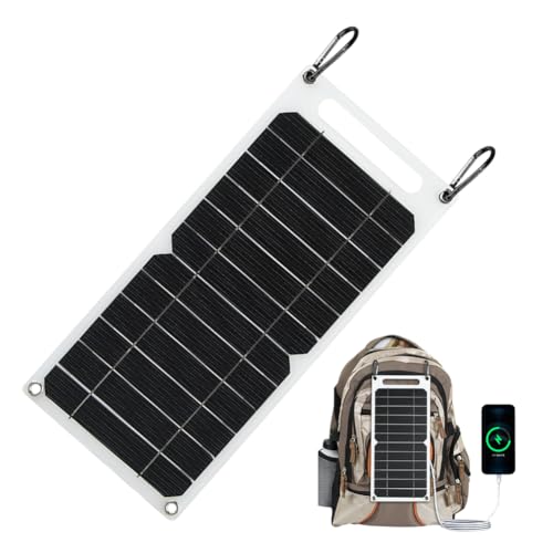 YOUNICE 6W Tragbares Solarladegerät Wasserdicht Solarpanel mit 5V USB Solar Handy Ladegerät für Outdoor Camping Smartphone Tablet Powerbank Kamera von YOUNICE
