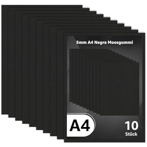 10 Stücke A4 Eva Foam, 5mm Schwarze Schaumstoffplatte, Leichtschaumplatte Moosgummi Platten für Eva-Schaum Blatt DIY-Projekte Verzierung, Modellieren Montage Kunstprojekte von YOUNTHYE