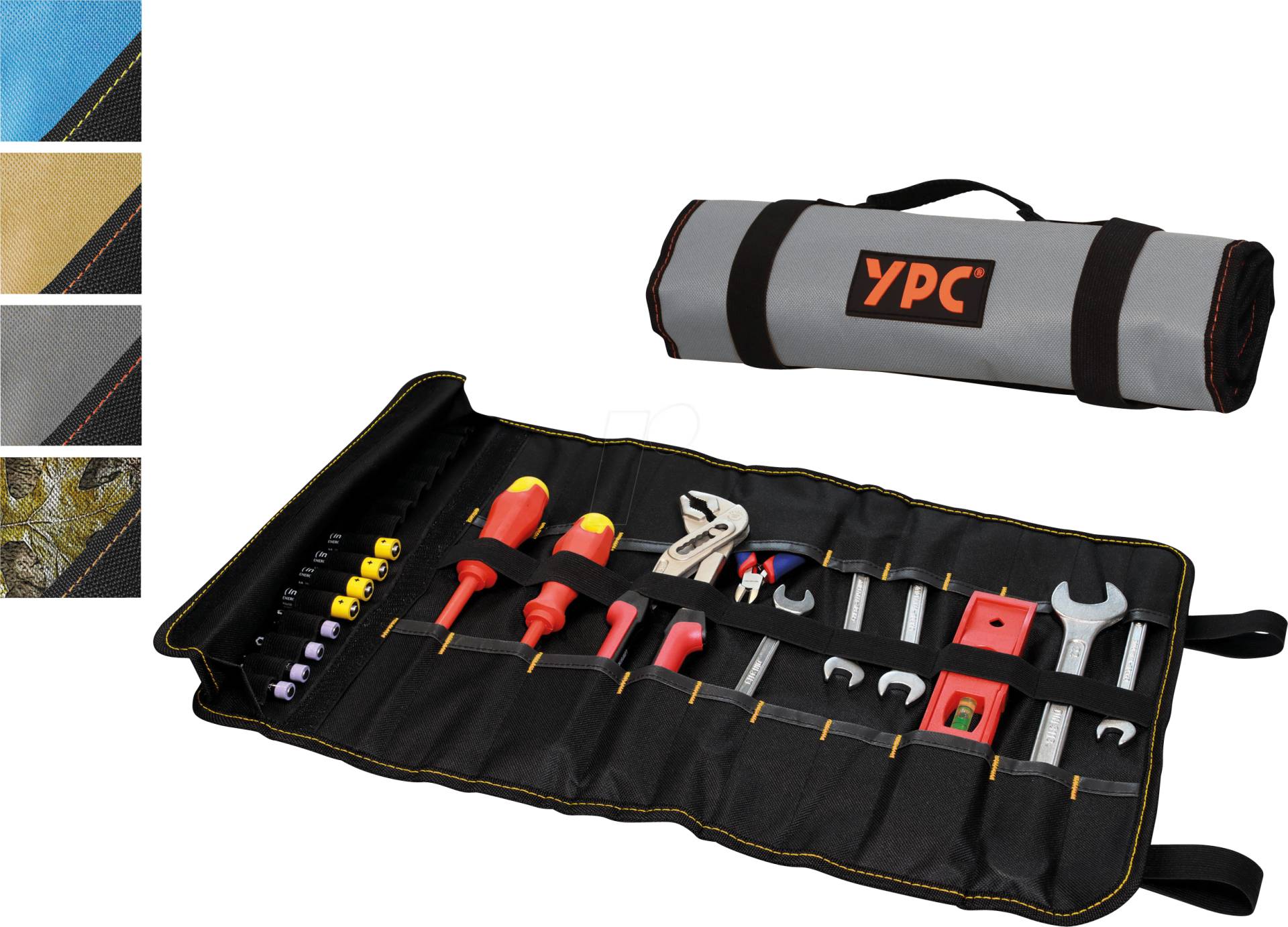 YPC BG00011BKGY - ''VarioRoll XL'' Werkzeug Rolltasche, Grau-Schwarz, 56x34cm von YOUR PERFECT CASE