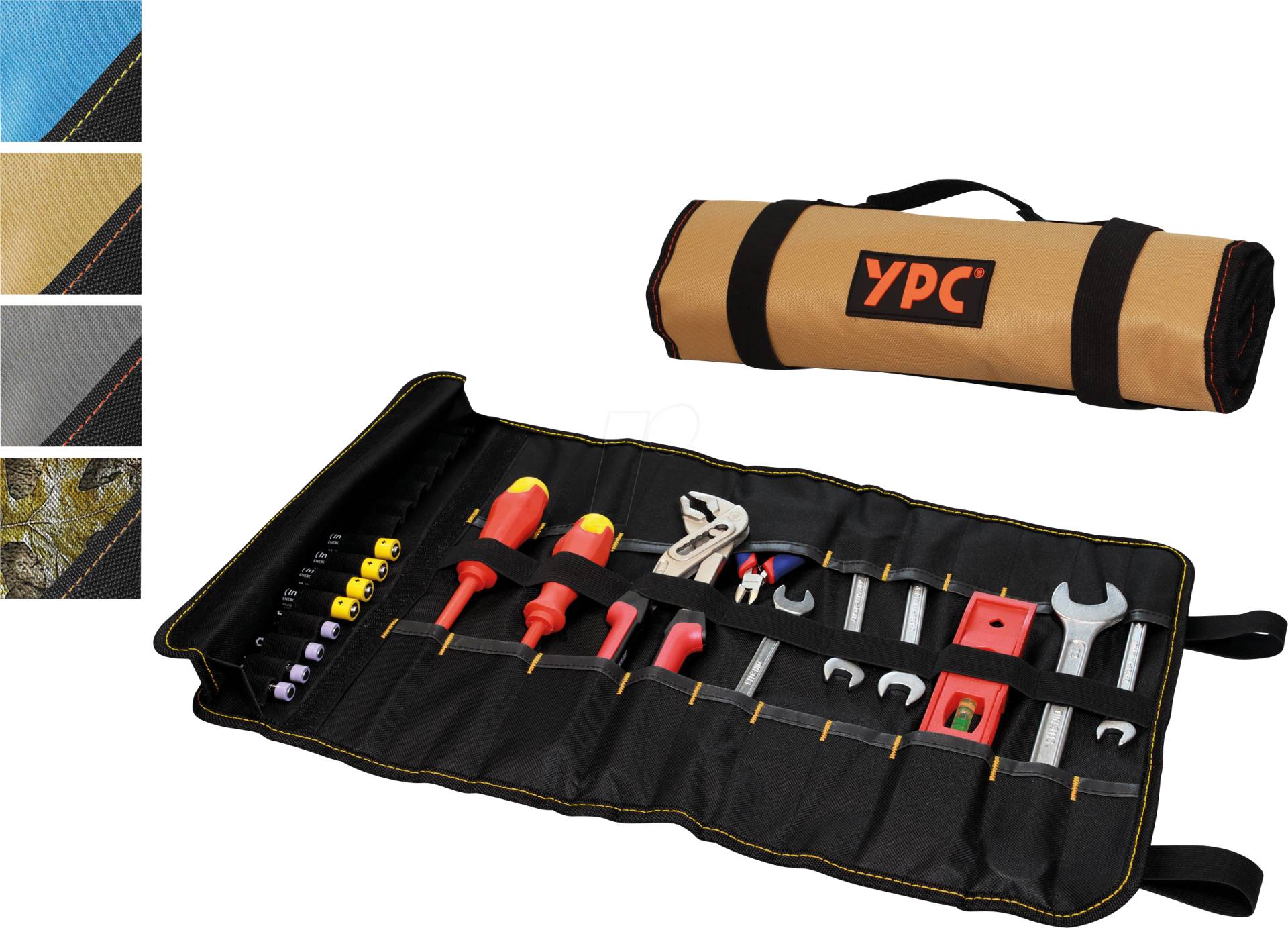 YPC BG00011BKSD - ''VarioRoll XL'' Werkzeug Rolltasche, Sand-Schwarz, 56x34cm von YOUR PERFECT CASE