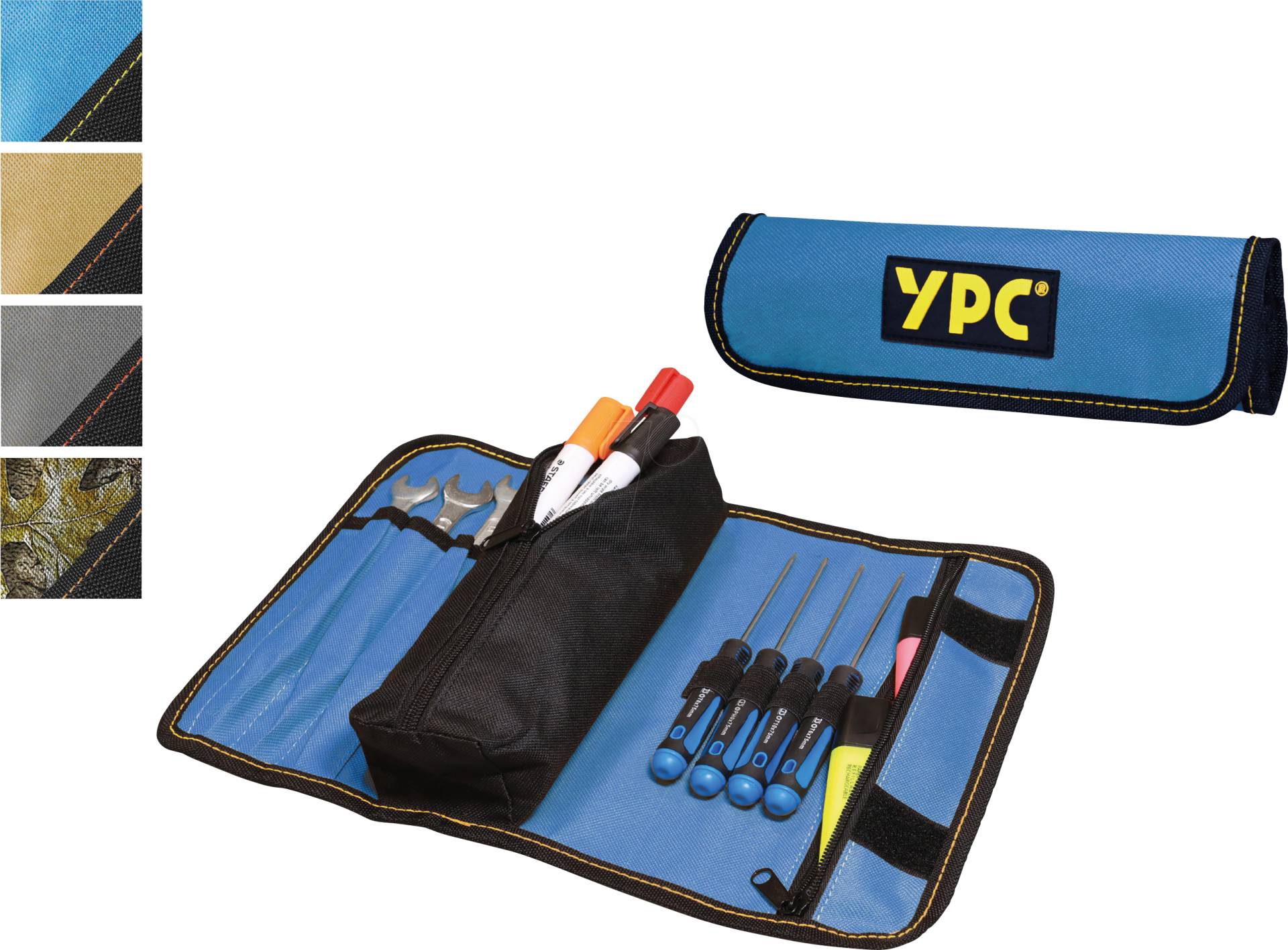 YPC BG00012BKBU - ''VarioRoll M'' Werkzeug Rolltasche, Blau-Schwarz, 36x25cm von YOUR PERFECT CASE