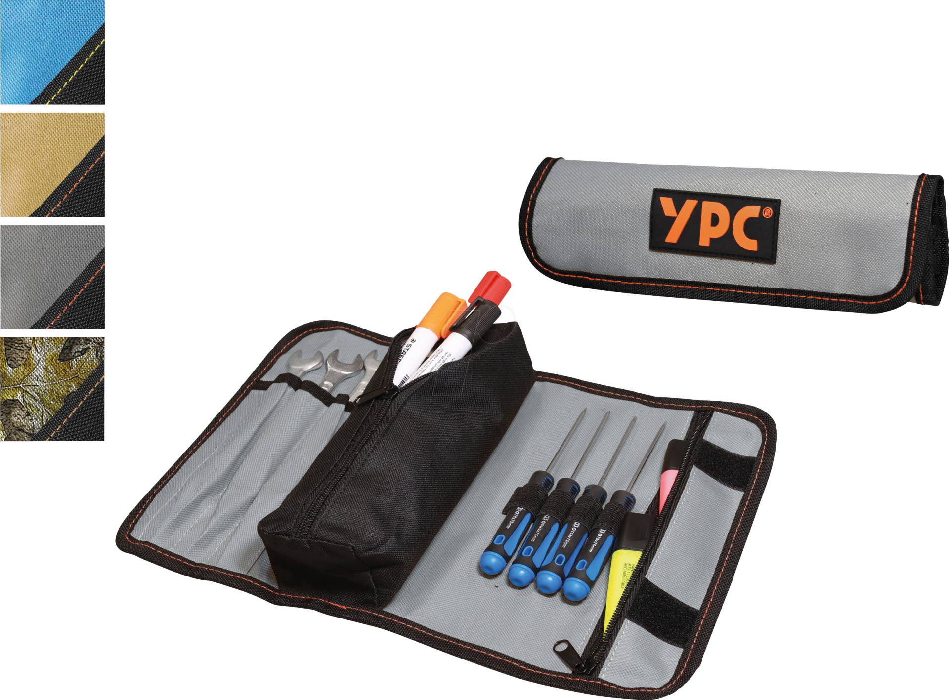 YPC BG00012BKGY - ''VarioRoll M'' Werkzeug Rolltasche, Grau-Schwarz, 36x25cm von YOUR PERFECT CASE