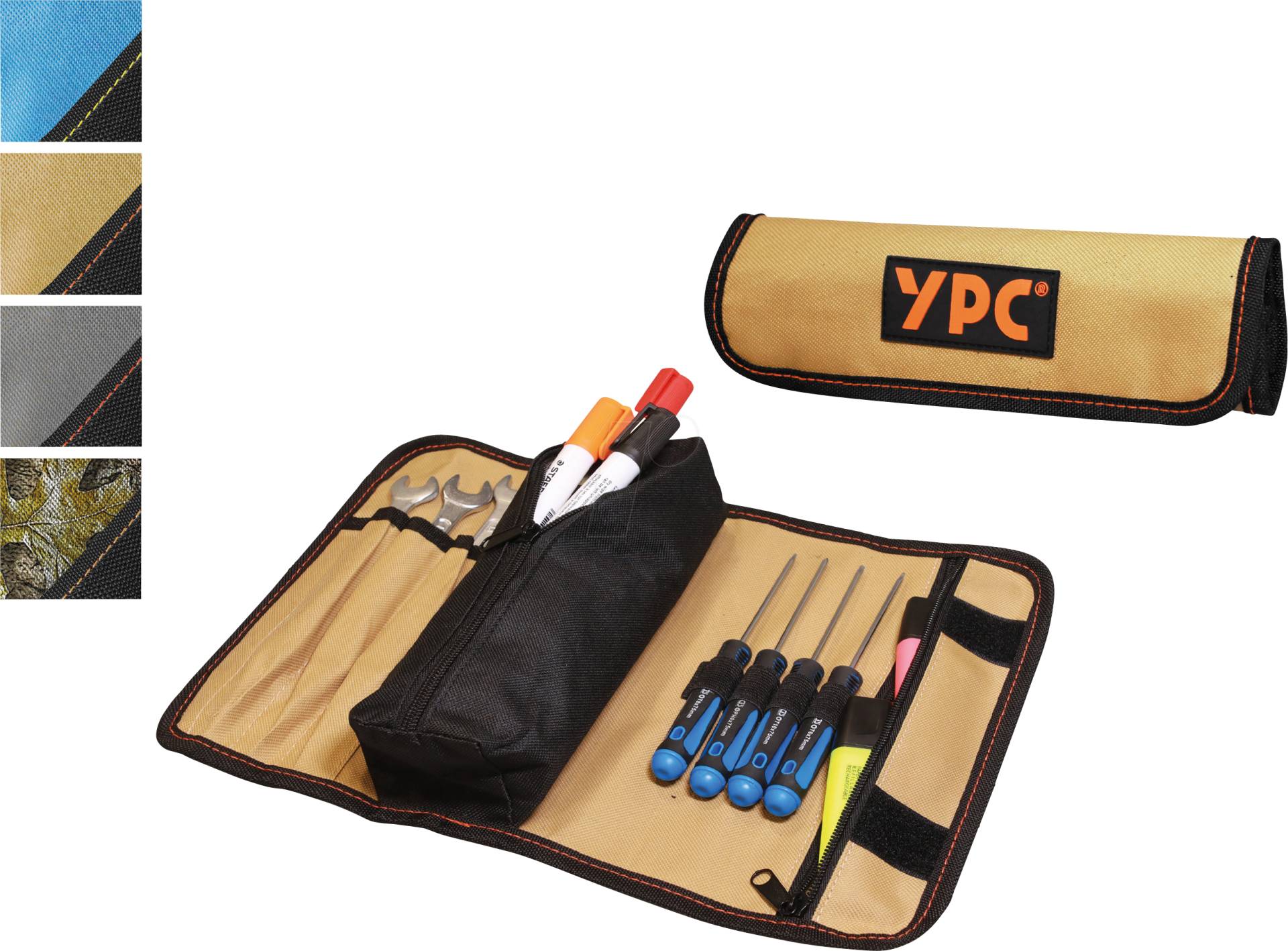 YPC BG00012BKSD - ''VarioRoll M'' Werkzeug Rolltasche, Sand-Schwarz, 36x25cm von YOUR PERFECT CASE