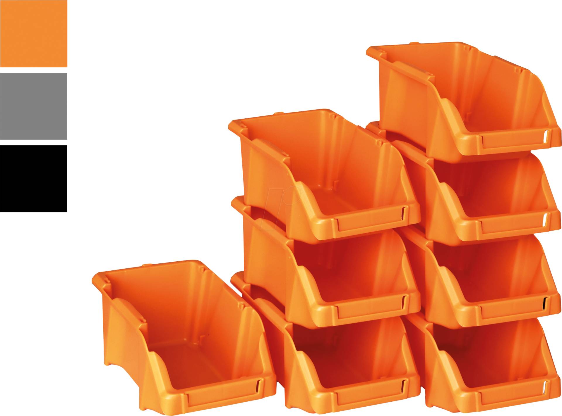 YPC BX00001OG - Stapelboxen-Set, 8 Stück, Orange, 16x9x7cm von YOUR PERFECT CASE