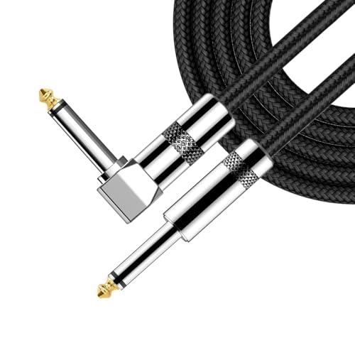 YOURKAY 6.35mm Gitarrenkabel 3M, Elektrisches Instrumentenkabel Bass AMP-Kabel 90 Grad 1/4" Stecker Stereo Instrumentaenkabel,Rechtwinkliges Klinkenkabel Gitarre Kompatibel Bassgitarre, Elektro YOURKAY 6.35mm Gitarrenkabel 3M, Elektrisches Instrumentenkabel Bass AMP-Kabel 90 Grad 1/4" Stecker Stereo Instrumentaenkabel,Rechtwinkliges Klinkenkabel Gitarre Kompatibel Bassgitarre, Elektro von YOURKAY
