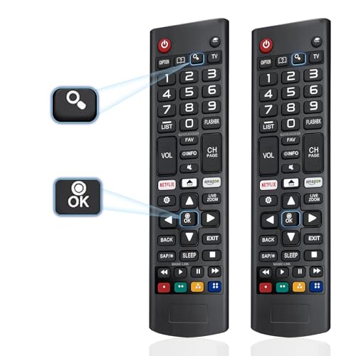 Universalfernbedienung,YOURKAY 2PCS Fernbedienung Universal für LG Smart TV, Neue Ersatzfernbedienung Universal Fernbedienung kompatibel mit LG Smart TV LCD LED 3D HDTV TV AKB75095307, AKB75095308 Universalfernbedienung,YOURKAY 2PCS Fernbedienung Universal für LG Smart TV, Neue Ersatzfernbedienung Universal Fernbedienung kompatibel mit LG Smart TV LCD LED 3D HDTV TV AKB75095307, AKB75095308 von YOURKAY