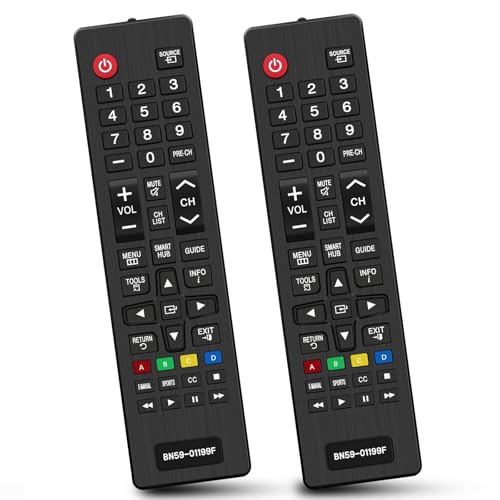 YOURKAY 2er-Pack Universal-Fernbedienung für SAMS-ung Smart TV BN59-01199F, Ersatzfernbedienung Kompatibel mit Samsu-ng LCD/LED/HDTV, Universal-TV-Fernbedienung für Sa-msung Fernseher YOURKAY 2er-Pack Universal-Fernbedienung für SAMS-ung Smart TV BN59-01199F, Ersatzfernbedienung Kompatibel mit Samsu-ng LCD/LED/HDTV, Universal-TV-Fernbedienung für Sa-msung Fernseher von YOURKAY