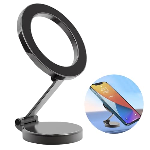YOURKAY Handyhalterung Auto Handyhalterung Auto Magnet für Mag-Safe Autohalterung Universal, Legierung Faltbar mit 360° Drehung Magnetische Handyhalterung Auto Magnet Armaturenbrett,für Phone von YOURKAY