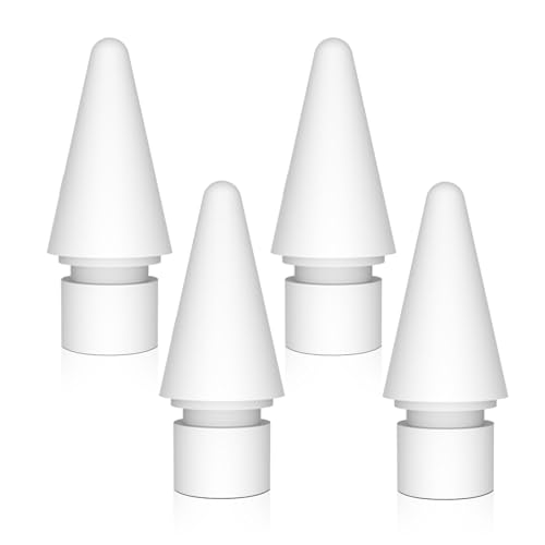 YOURKAY Spitzen Ersatz für A-pple Pencil 1/2 Generation,4PCS POM Ersatzspitzen, Hochempfindlicher Spitzen Ersatzspitzen Nibs Verschleißfest für Pencil, iPencil Nib Tip (Weiß) von YOURKAY