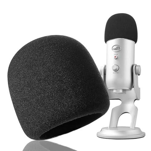 Popschutz für Blue Yeti - Mikrofon Pop Filter Windschutz Schaumstoff kompatibel mit Blue Yeti, Yeti Pro von YOUSHARES (Schwarz） von YOUSHARES