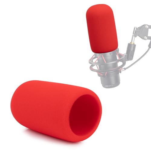 HyperX QuadCast Popschutz Rot - Mikrofon Schallschutz Popschutz Professioneller Mic Windschutz Kompatibel mit HyperX QuadCast S Pop Filter von YOUSHARES von YOUSHARES