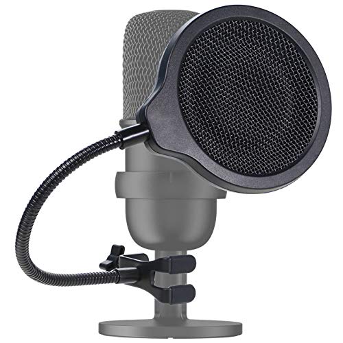 Mikrofon-Popschutz für SoloCast - Dreilagiger Pop-Filter mit flexiblem 360-Grad-Schwanenhals-Clip und stabilisierendem Arm, kompatibel mit dem HyperX SoloCast-Mikrofon von YOUSHARES von YOUSHARES