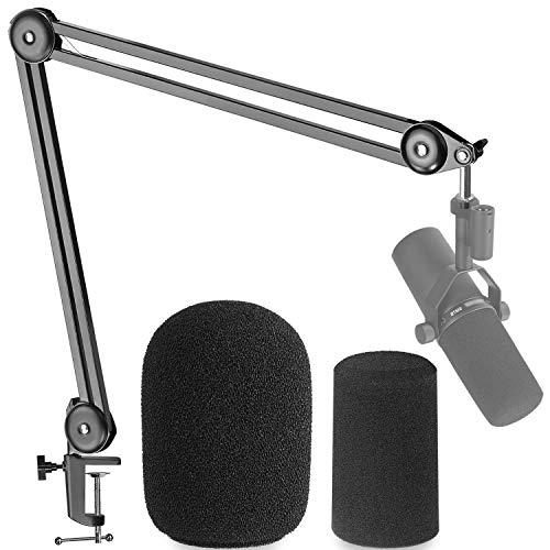 Shure SM7B Galgenarm mit Pop-Filter – Aufhängungsarm für Shure SM7B Mikrofon mit 2 Arten von Windschutzscheibe von Youshares von YOUSHARES