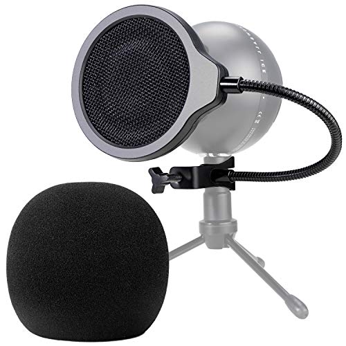 Snowball Mikrofon Popschutz mit Windschutz - Dreischichtiger Pop-schutz und Windshield für das Blue Snowball Ice Mic zur Aufnahme von YOUSHARES von YOUSHARES