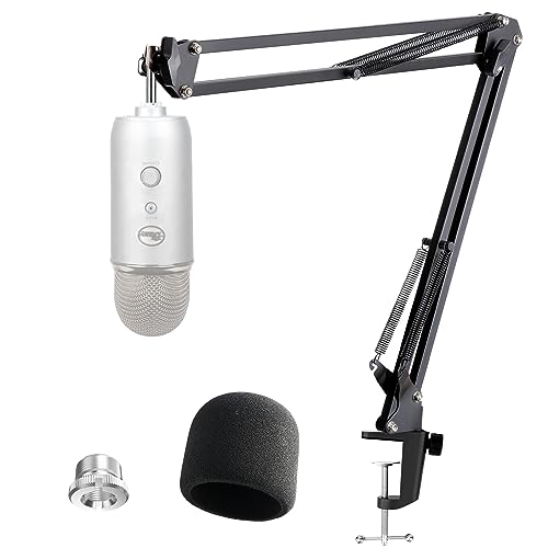 YOUSHARES Blue Yeti Mikrofon Arm, Blue Yeti Mikrofonständer mit Popschutz, Mikrofonarm mit Windschutz für Blue Yeti, Blue Yeti Pro Mic von YOUSHARES