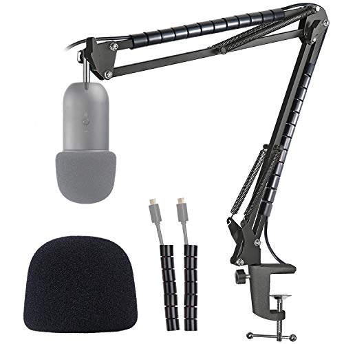 YOUSHARES Fifine k678 Mikrofonarm, Mikrofon arm mit Pop Filter und Flexibler Kabelkanal kompatibel mit Fifine USB Podcast Mikrofon Boom arm, k678 Micro Arm Mikrofonständer von YOUSHARES