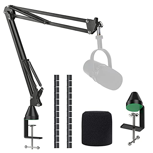 YOUSHARES MV7 Mikrofon Arm mit Popschutz, Mikrofonständer mit Mikrofon Pop Kompatibel mit Shure MV7 Mikrofon, Boom Arm MV7 mit Pop-Filter von YOUSHARES