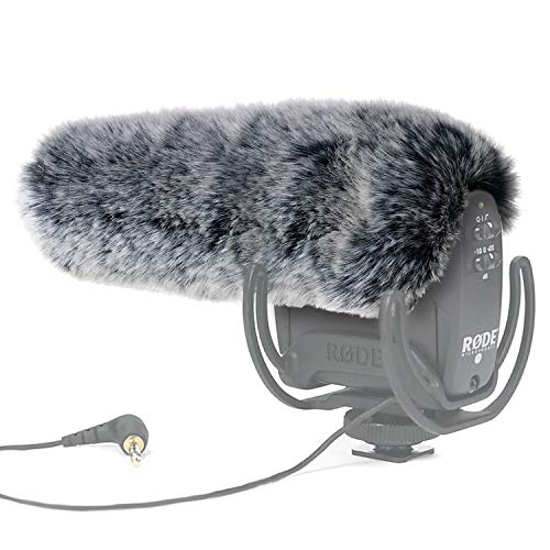 YOUSHARES Microphone DDC-VMPR Windscreen Pop Filter Muff - Outdoor Mikrofon Fell Windschutz Pop-Schutz für Rode VideoMic Pro Kamera Mikrofon von YOUSHARES
