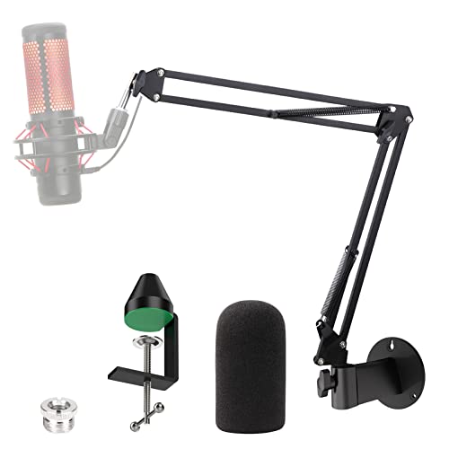 YOUSHARES Mikrofon Arm, Mikrofonarm HyperX QuadCast, Mikrofon Wandhalterung, Metall Tisch Mounting Klemme mit Windschutz Boom Arm für Hyperx Quadcast S Mikroarm, Wand und Tischmontage Ermöglichen YOUSHARES Mikrofon Arm, Mikrofonarm HyperX QuadCast, Mikrofon Wandhalterung, Metall Tisch Mounting Klemme mit Windschutz Boom Arm für Hyperx Quadcast S Mikroarm, Wand und Tischmontage Ermöglichen von YOUSHARES