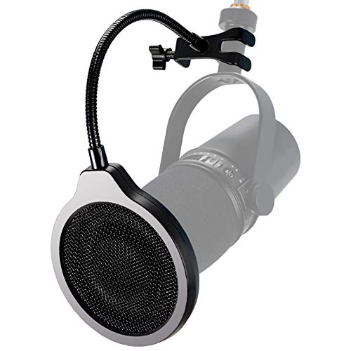 YOUSHARES Mikrofon Popschutz - Metall Pop Filter Windschutz Kompatibel mit Shure MV7 USB Mikrofon von YOUSHARES