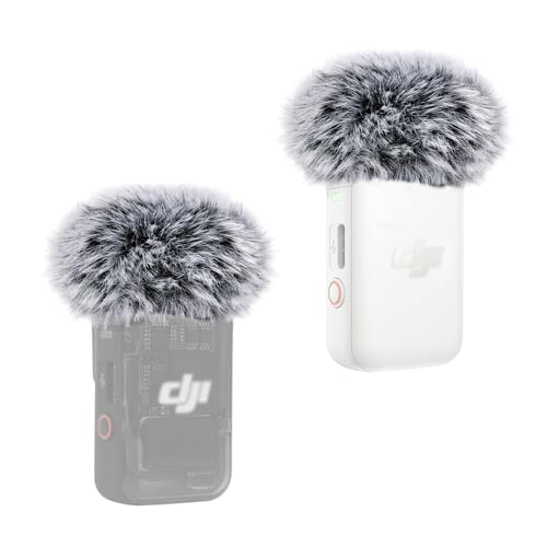 YOUSHARES Mikrofon Windschutz für DJI Mic 2, 2 PCS Fell Wind Muff Pop Filter kompatibel mit DJI Mic 2, Professionelle Außen Windfilter Schallschutz (2 Stück) von YOUSHARES