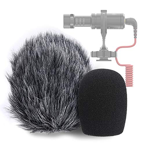 YOUSHARES VideoMicro Mikrofon Schaumstoff Windschutz & Windschutzscheibe Muff - Foam & Furry Wind Filter Pop-Schutz für Rode VideoMicro, VideoMic Me Me-L Mic (2 Pack) von YOUSHARES