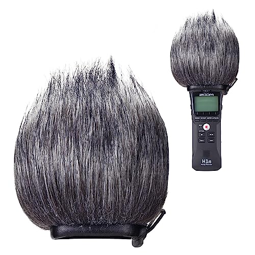 YOUSHARES Zoom H1n Recorder Furry Windscreen Muff Pop Filter - Outdoor Mikrofon Fell Windschutz Pop-Schutz für Zoom H1n & H1 Handlicher Tragbarer Rekorder von YOUSHARES