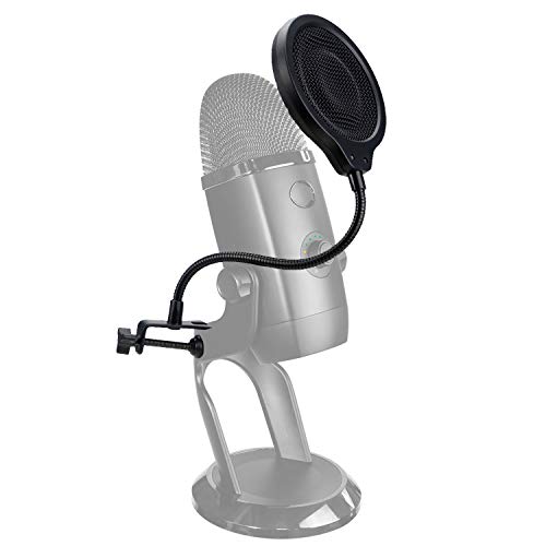 Yeti X Mikrofon Popschutz - Drei Schichten Pop Filter mit Flexiblem 360° Schwanenhals Clip Stabilisierungs Arm für Blue Yeti X Mikrofon von YOUSHARES von YOUSHARES