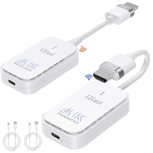 YOUTINGHDAV 4K Wireless HDMI Transmitter and Receiver 4K@30Hz, 1080P@120Hz HDMI Wireless Extender, 50m Reichweite Audio/Video Streaming vom PC Laptop zum Monitor HDTV Projektor für Heimkino von YOUTINGHDAV
