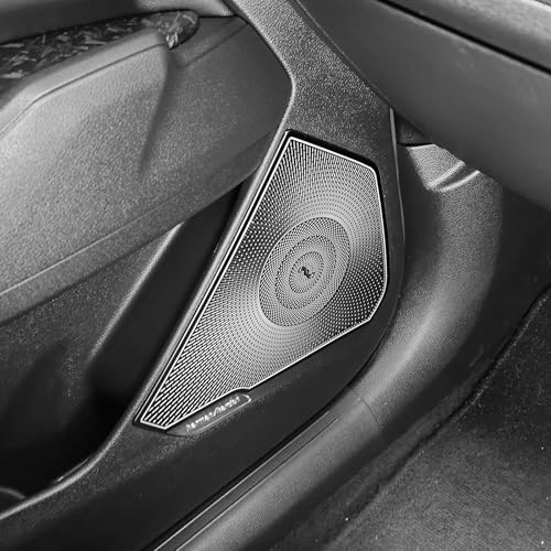 YOUTOOCAR Türlautsprecher-Dekorations-Abdeckungen aus Edelstahl, kompatibel mit Kia Sportage 2023–2026, Zubehör (schwarz) von YOUTOOCAR