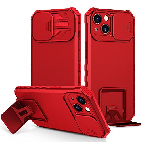 YOUULAR Hülle für iPhone 13 dimensionale Halterung Telefonhülle, Schiebefenster Handyhülle Bumper, stoßfeste Schutzhülle für iPhone 13 6.1 Militär Hüllen Rot YOUULAR Hülle für iPhone 13 dimensionale Halterung Telefonhülle, Schiebefenster Handyhülle Bumper, stoßfeste Schutzhülle für iPhone 13 6.1 Militär Hüllen Rot von YOUULAR