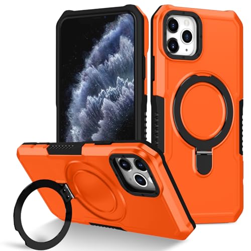 YOUULAR Stand-Telefonhülle für iPhone 11 Pro Max Handyhülle aus hartem PC+weichem TPU+Drehpunkthalterungstoßfeste sturzsichere Schutzhülle Militärkofferintegrierte versteckte Halterung Orange YOUULAR Stand-Telefonhülle für iPhone 11 Pro Max Handyhülle aus hartem PC+weichem TPU+Drehpunkthalterungstoßfeste sturzsichere Schutzhülle Militärkofferintegrierte versteckte Halterung Orange von YOUULAR