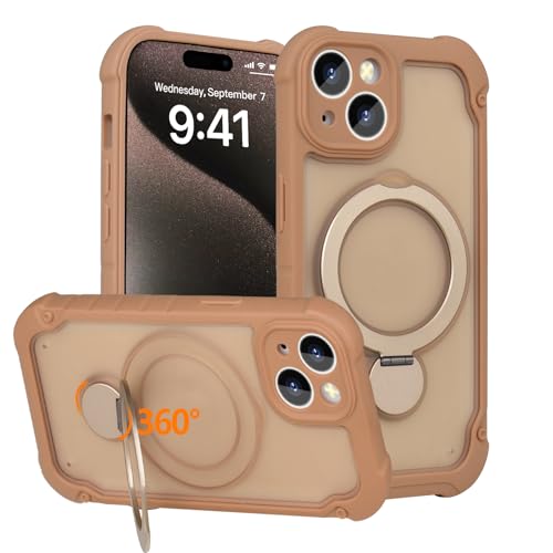 YOVIAKK Schutzhülle für iPhone 13 und iPhone 14, 3-in-1 magnetischer O-Ring-Ständer, tolle Griffigkeit, Kameraschutz, ästhetisch, robust, mattiert, durchscheinend, Gelb YOVIAKK Schutzhülle für iPhone 13 und iPhone 14, 3-in-1 magnetischer O-Ring-Ständer, tolle Griffigkeit, Kameraschutz, ästhetisch, robust, mattiert, durchscheinend, Gelb von YOVIAKK