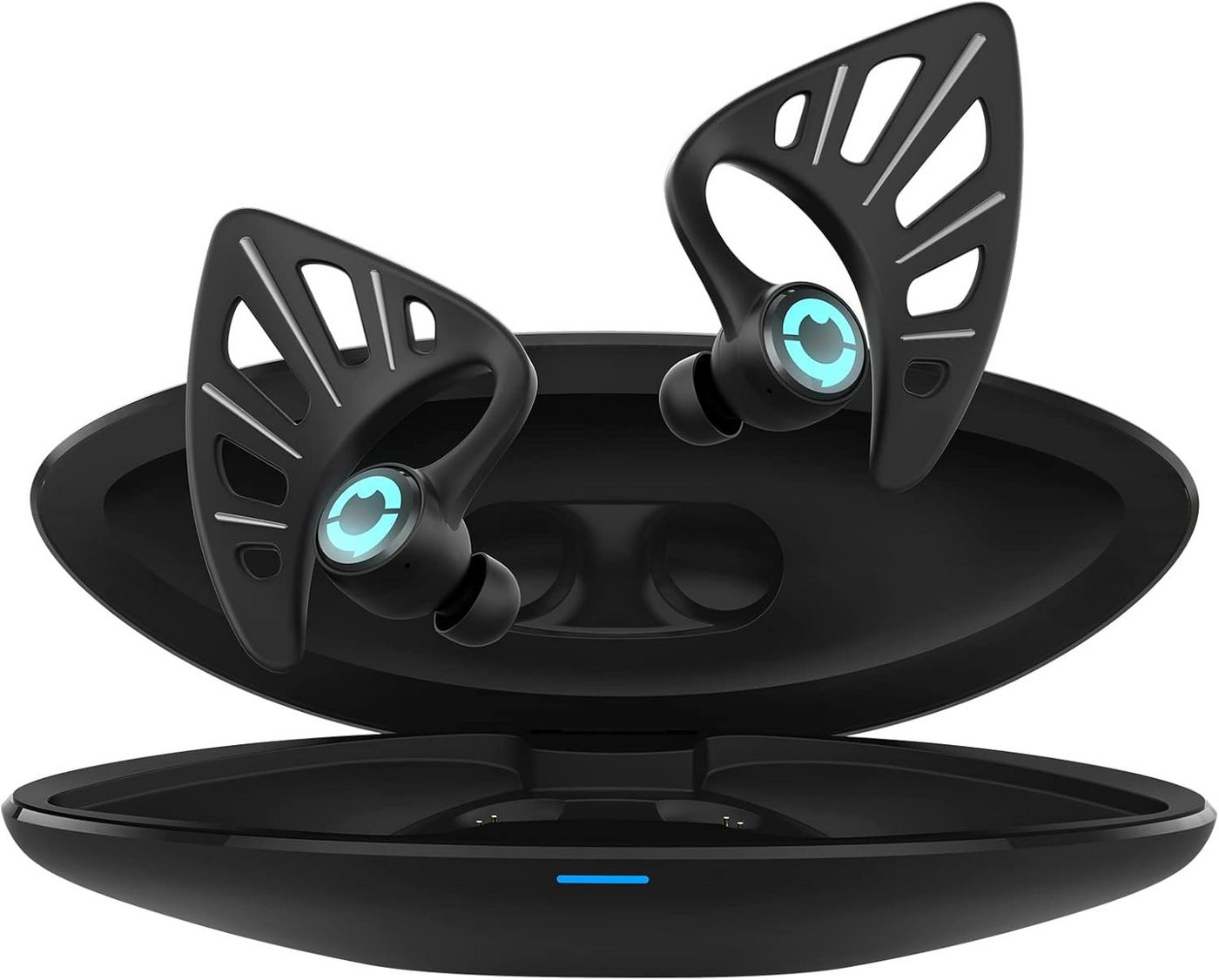 YOWU 10 Farben, RGB-Effekte App-Steuerung,Dual-Mikrofon-Rauschunterdrückung In-Ear-Kopfhörer (Alltagstauglich & langlebig: Bis zu 30 Stunden Spielzeit mit Ladecase (6h am Stück). IPX5 wasserfest gegen Schweiß oder Regen. Inkl. Ladekabel und stylischem Etui für unterwegs., Bluetooth, Klang ohne Kompromisse Breite Frequenzbandbreite für Bässe klare Höhen) von YOWU
