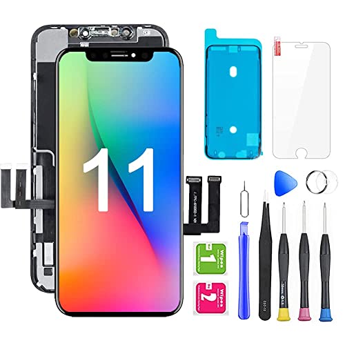 YOXINTA für iPhone 11 6.1'' Bildschirm, komplettes iPhone 11 LCD-Ersatzbildschirm, iPhone 11 Touchscreen 3D Scanner Montage, vollständige Rahmendichtheit Selbstkleben Bildschirmschutz YOXINTA für iPhone 11 6.1'' Bildschirm, komplettes iPhone 11 LCD-Ersatzbildschirm, iPhone 11 Touchscreen 3D Scanner Montage, vollständige Rahmendichtheit Selbstkleben Bildschirmschutz von YOXINTA