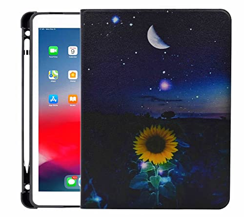 YOYOYX Schutzhülle für iPad Mini 5 2019 (5. Generation 7.9 Zoll) / iPad Mini 4 mit integriertem Apple-Stifthalter, PU-Leder, Smart-Cover mit automatischer Sleep/Wake-Funktion, Stern, Himmel von YOYOYX