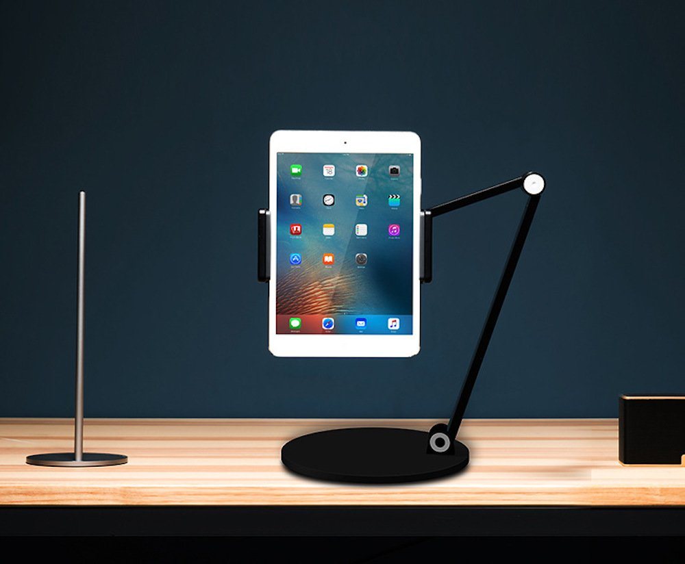 YOZI Handy Tablet Halterung Ständer aus Alu 360° drehbar Tablet-Halterung, (verstellbar & 360° drehbar & Schwenkarm) von YOZI