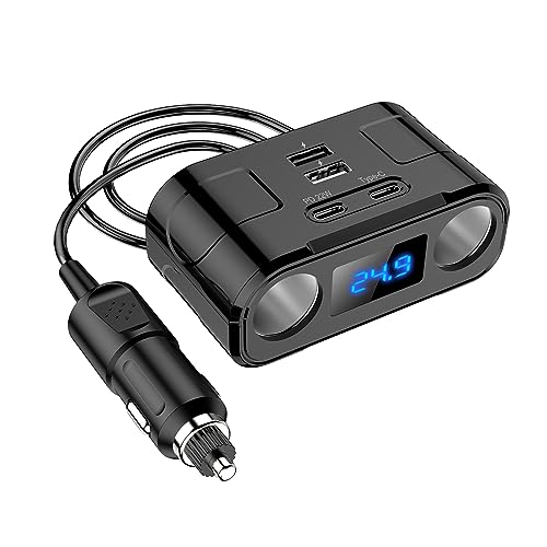 60W LED Auto 4 Port Fast PD QC3.0 USB C Auto Ladeadapter Telefon für Auto LKW und Kleinbus 60W LED Auto 4 Port Fast PD QC3.0 USB C Auto Ladeadapter Telefon für Auto LKW und Kleinbus von YPREWY