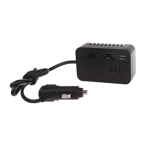 Kfz-Stromwandler, 12 V auf 110 V, leichtes Design, Auto-Netzadapter, Eingangsanzeige Kfz-Stromwandler, 12 V auf 110 V, leichtes Design, Auto-Netzadapter, Eingangsanzeige von YPREWY
